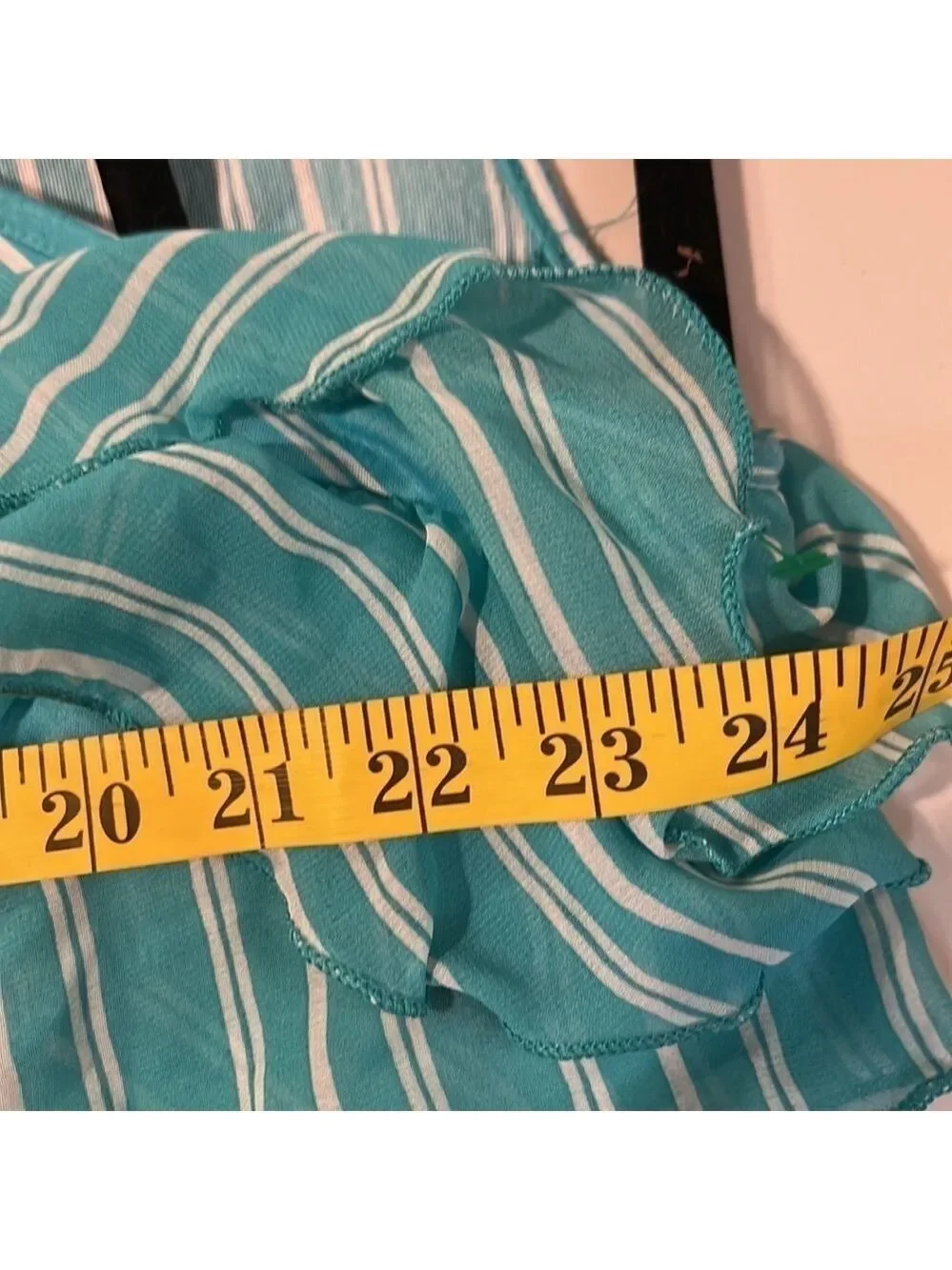 French Laundry Green and White Button Down Blouse XL